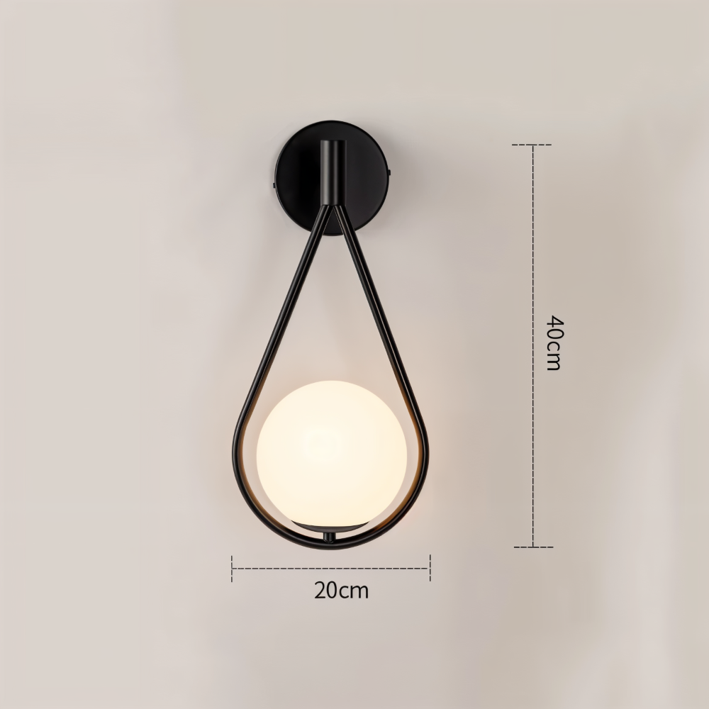 ArtLoop droppformad vägglampa, stilren LED-lampa för funktionell och vacker hallbelysning.