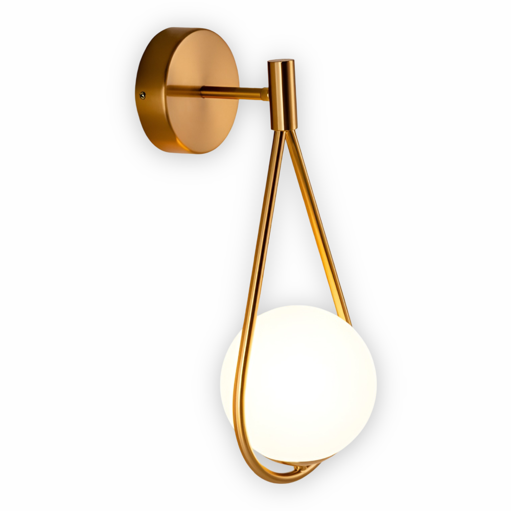 Exklusiv ArtLoop vägglampa, droppformad design, modern LED-belysning som accent i hemmet.