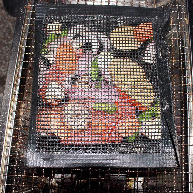 "Återanvändbara BBQ grillpåsar, klibbfria meshpåsar för smidig grillning, ger fina grillmärken, säkra förvaring"