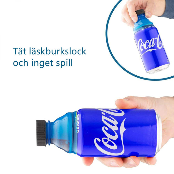 "Återanvändbara färgglada läskburkslock för icke-spillande och säker transport av drycker, perfekt för picknick."