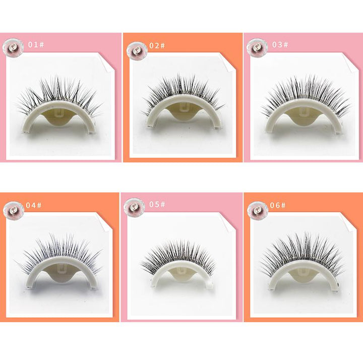 "Återanvändbara självhäftande ögonfransar, naturligt fluffiga, inga lim krävs, för glamorös ögonmakeup, skönhetsprodukt."