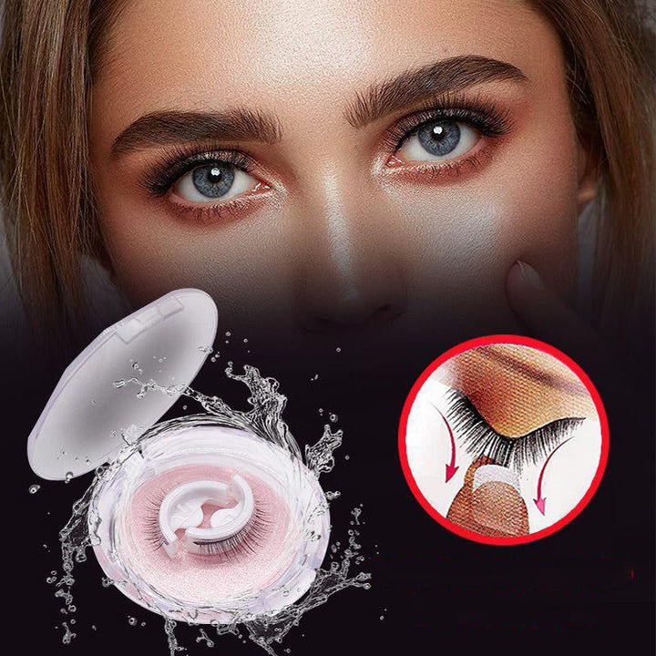"Återanvändbara självhäftande ögonfransar, naturligt fluffiga, inga lim krävs, för glamorös ögonmakeup, skönhetsprodukt."