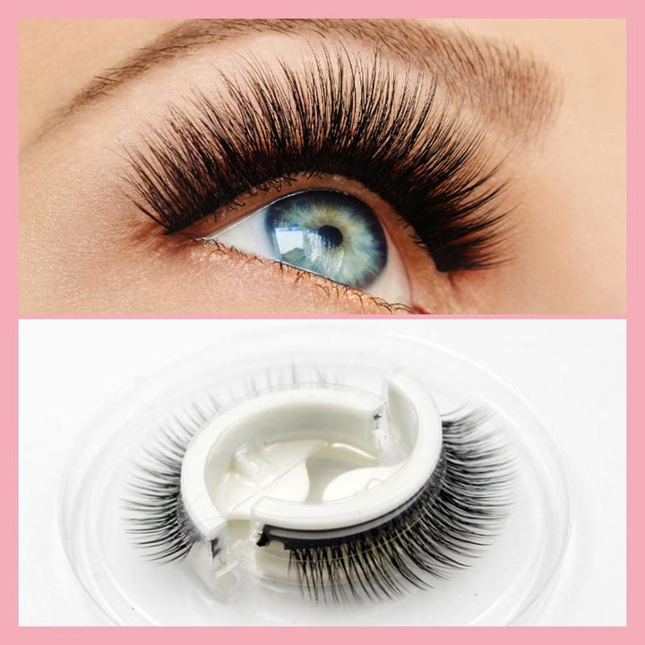 "Återanvändbara självhäftande ögonfransar, naturligt fluffiga, inga lim krävs, för glamorös ögonmakeup, skönhetsprodukt."