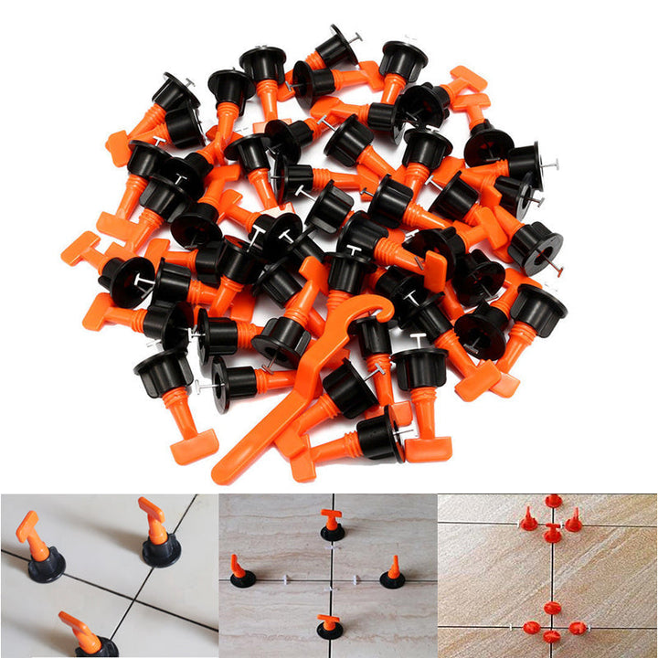 "Återanvändbart kakel nivåsystem, jämnt golv och vägg, verktyg för perfekt kakelsättning, DIY, 50 komponenter, specialnyckel.