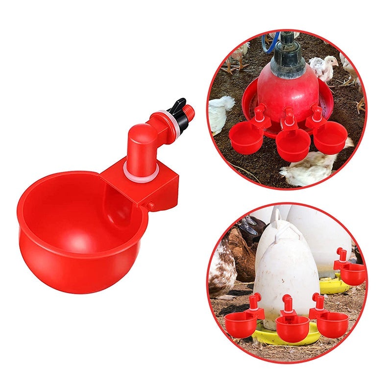 "Automatisk fjäderfämatare med hållbar design och stor koppstorlek, idealisk för att hålla fjäderfäns mat och vatten fräscht.