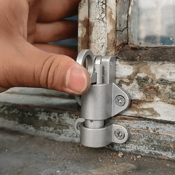 "Automatisk fjäderspärr i aluminium för hem, stilren design, säker stängning av dörrar, i vitt, svart eller silver."