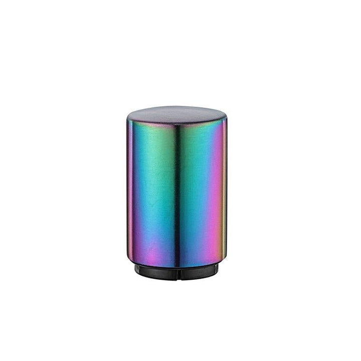 "Automatisk magnetisk ölflasköppnare i rostfritt stål, elegant design i moderna färger som Rosa Guld och Svart."