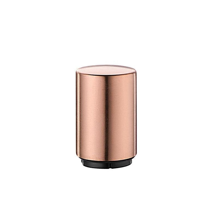 "Automatisk magnetisk ölflasköppnare i rostfritt stål, elegant design i moderna färger som Rosa Guld och Svart."