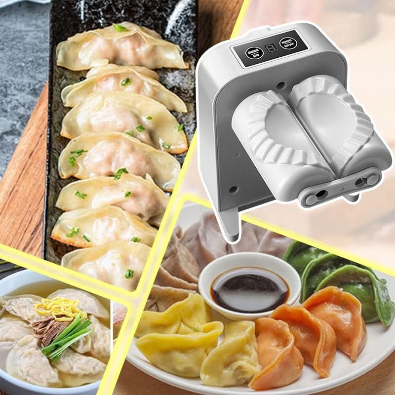 Gör hemmagjorda dumplings & ravioli enkelt med denna automatiska maskin. Perfekt för snabb och rolig matlagning.