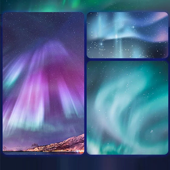 "Automatisk stjärnhimmel lampa med 3D-effekt, RGB-färger och fjärrkontroll för hemmet. Elegant och fascinerande belysning."