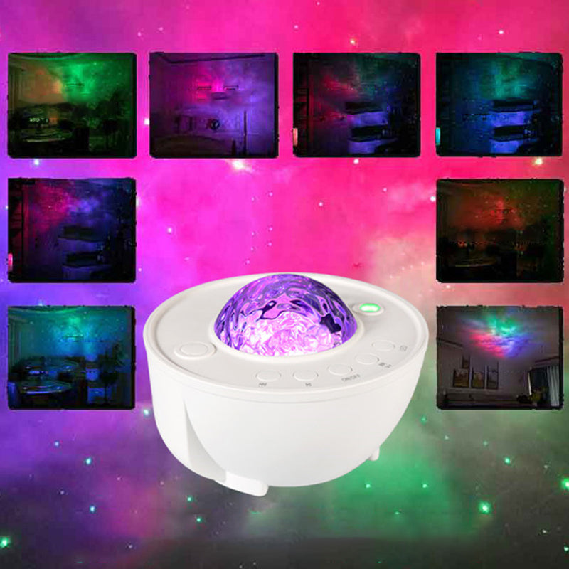 "Automatisk stjärnhimmel lampa med 3D-effekt, RGB-färger och fjärrkontroll för hemmet. Elegant och fascinerande belysning."