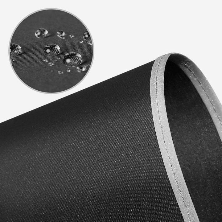 "Automatiskt fällbart paraply med LED, reflexrand, svart design, säkerhet och stil i regn och mörker, accessoar"