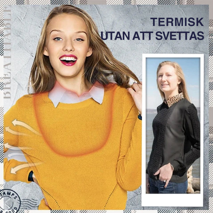 "Avtagbar termisk krage för damer, elegant stil, skyddar hals och bröst, perfekt vintertillbehör, bekväm och lätt"