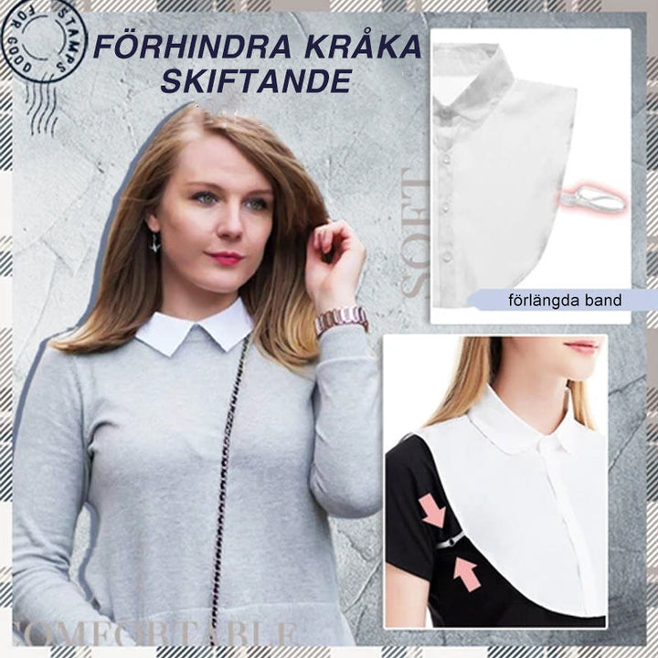 "Avtagbar termisk krage för damer, elegant stil, skyddar hals och bröst, perfekt vintertillbehör, bekväm och lätt"