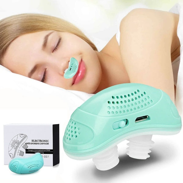 Bärbar mikro CPAP-enhet för sömnapné och anti-snarkning. Resevänlig andningshjälp för bättre sömnkvalitet.