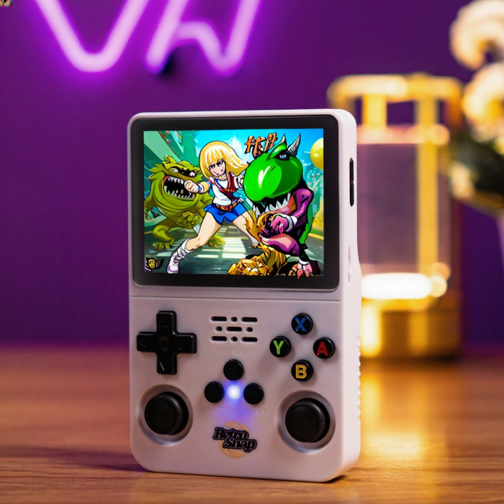 Retrospelskonsol för gaming-entusiasten, bärbar med HDMI till TV.