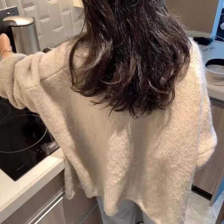 Varm och mysig tjock stickad cardigan för damer