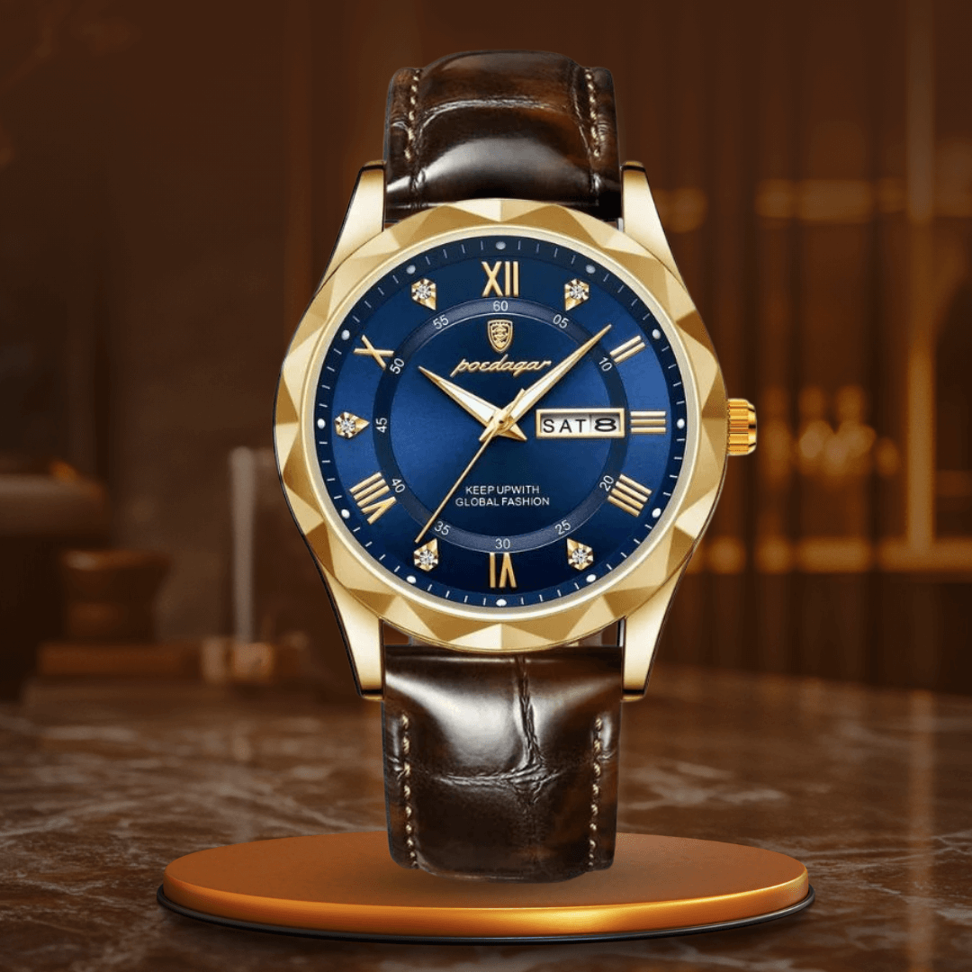 Elegant Läderband Kvartsur