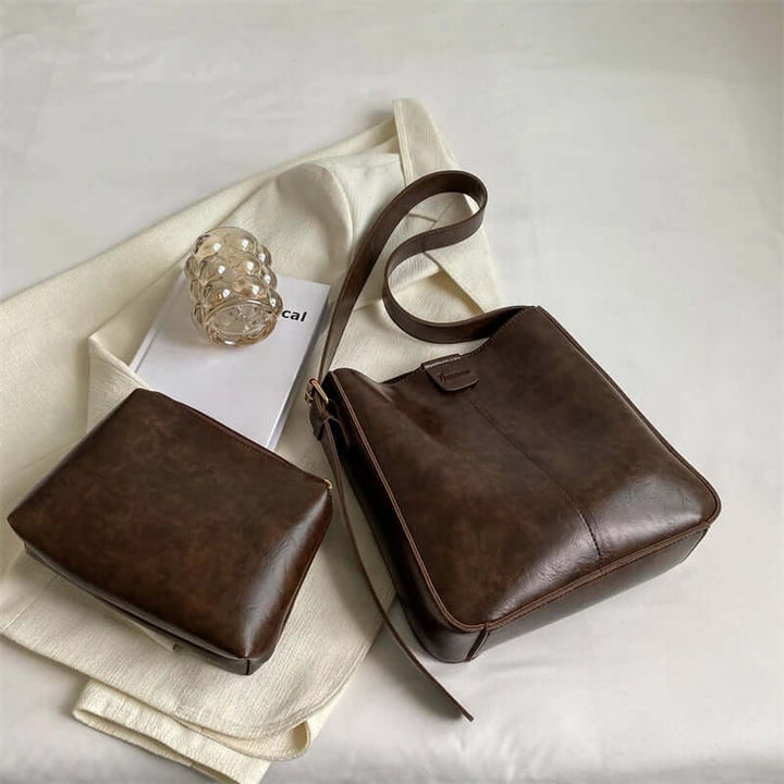Set om 4 retro tygkassar – Hållbara & stilrena shoppingväskor