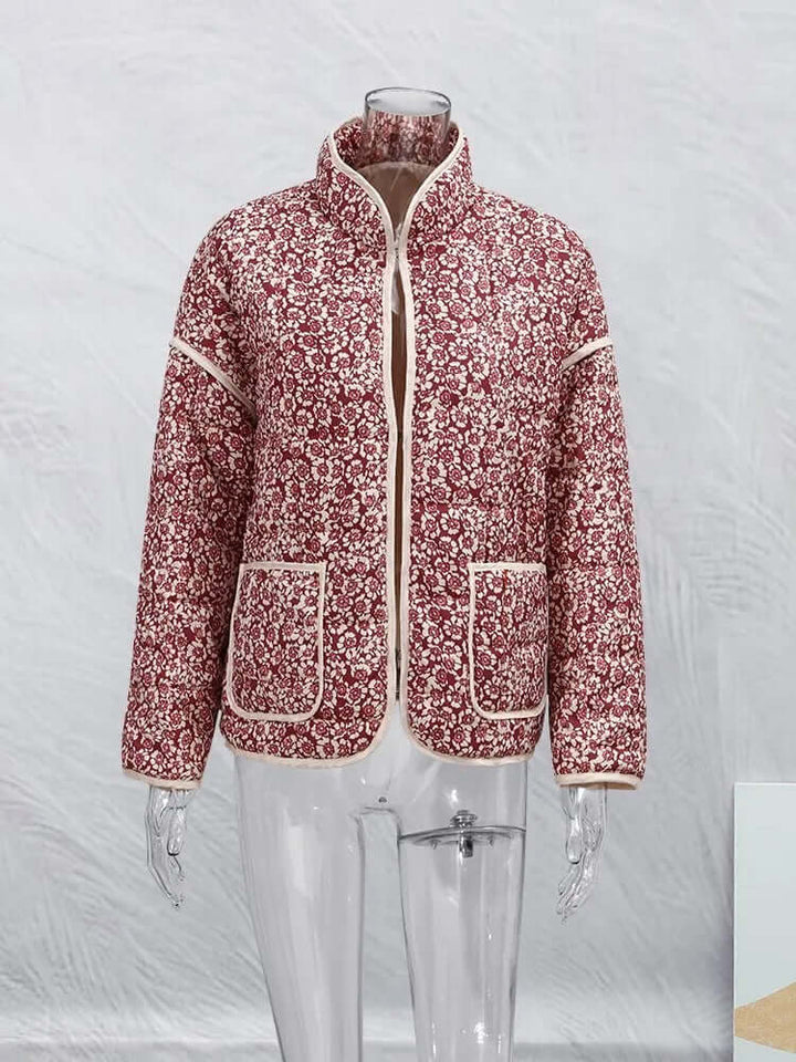 Ellen | Vintageinspirerad Quiltad Jacka med Unikt Mönster för Kvinnor