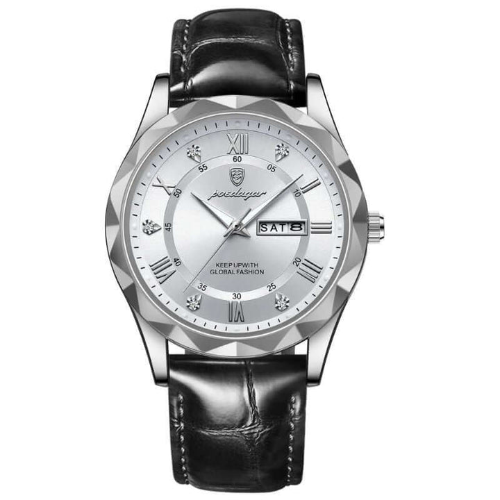 Elegant Läderband Kvartsur