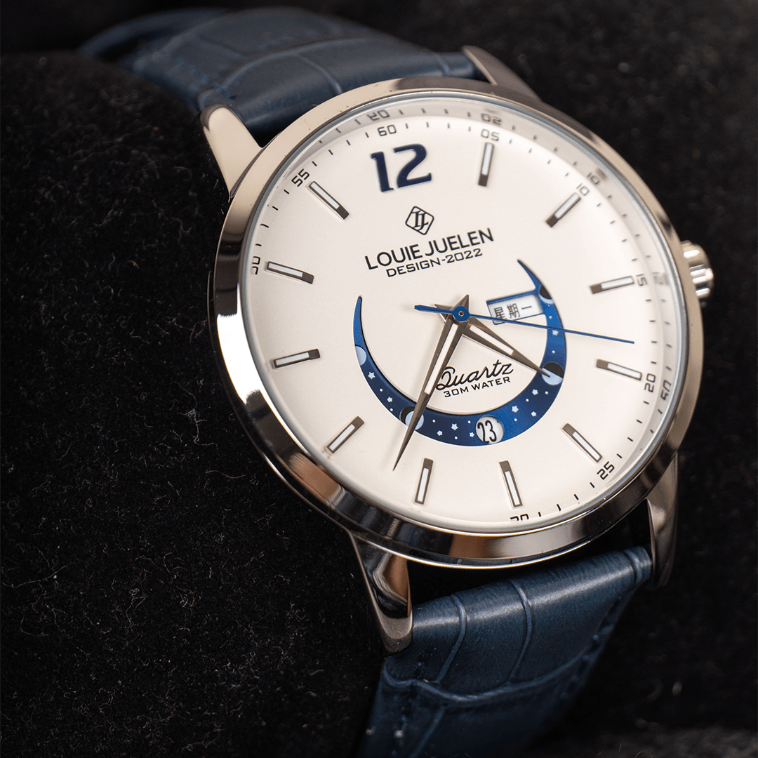 Elegant Luminous Moonphase Klocka