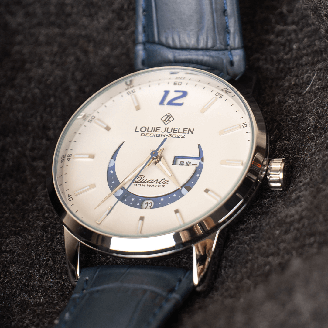 Elegant Luminous Moonphase Klocka