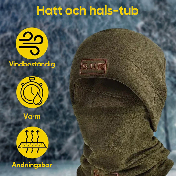 "Balaclava fleeceansiktsmask i polarfleece för män i flera färger; anatomisk passform, skydd mot kyla och vind."