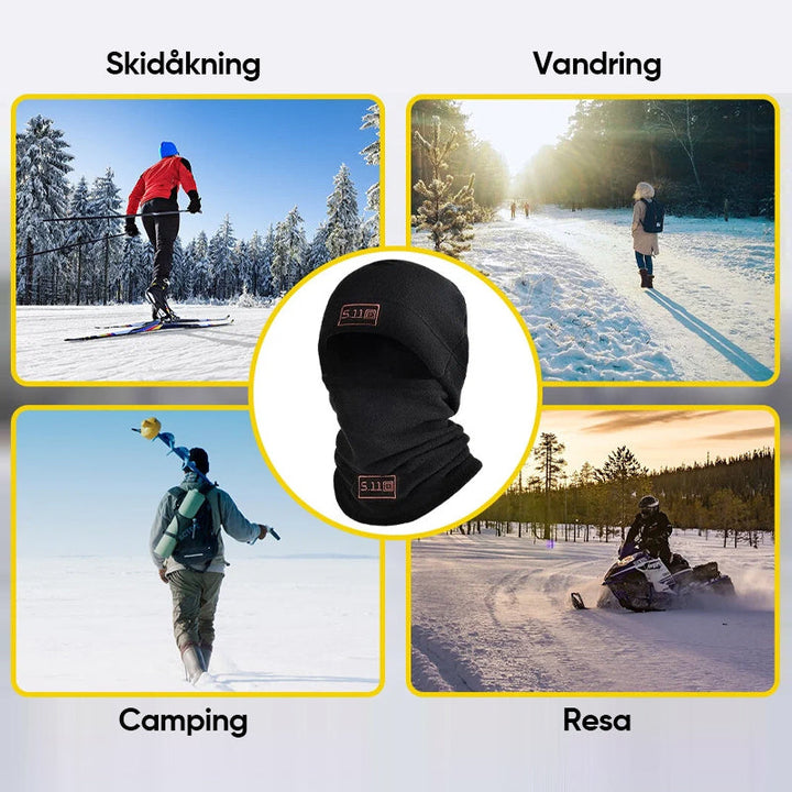 "Balaclava fleeceansiktsmask i polarfleece för män i flera färger; anatomisk passform, skydd mot kyla och vind."