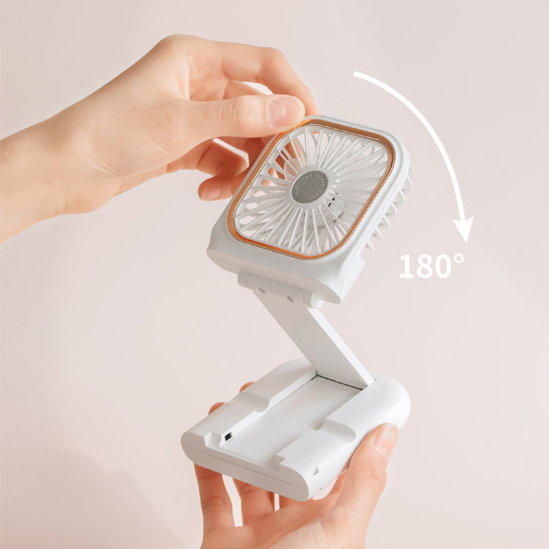 "Bärbar halsfläkt för sommar, USB-laddning, hängande design, stilren, kompakt, kylning, flera färgalternativ."