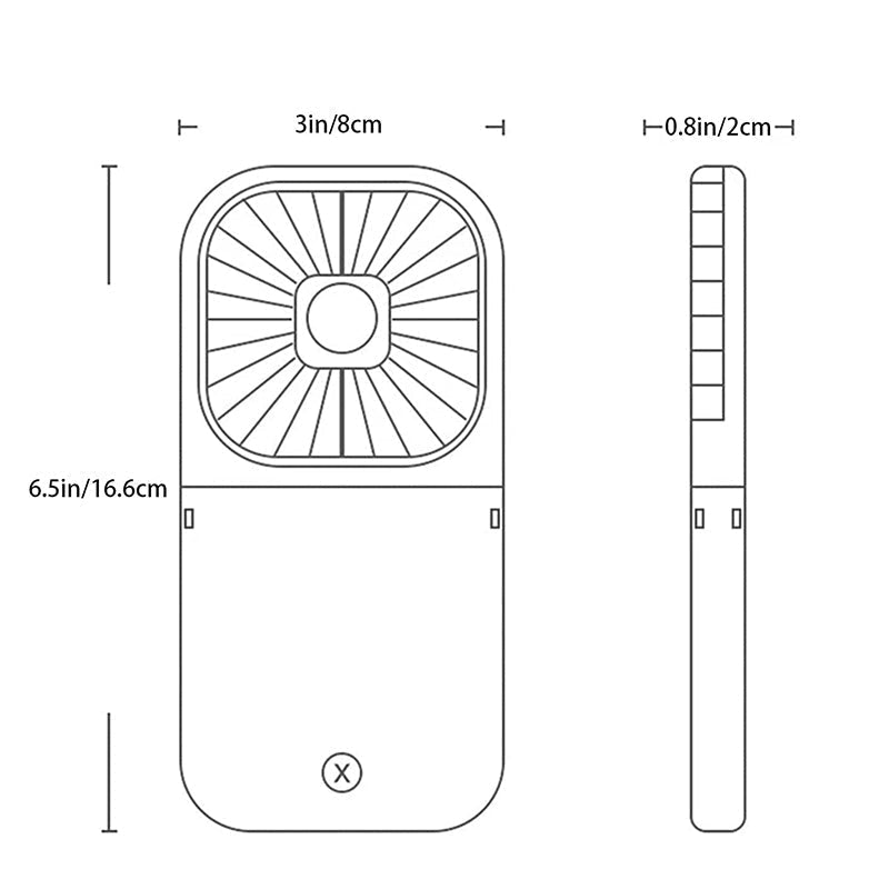 "Bärbar halsfläkt för sommar, USB-laddning, hängande design, stilren, kompakt, kylning, flera färgalternativ."