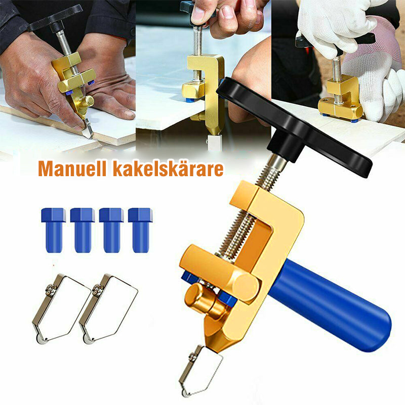 "Bärbar integrerad kakelskärare för DIY-projekt, kompakt design, skarp skärkniv, minskar skaderisk vid kakel och glas."