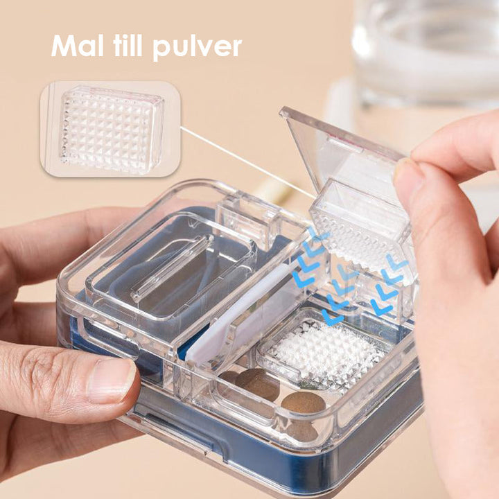 "Bärbar multifunktionell plastmedicinlåda i flera färger med skarpt blad och fuktsäker silikonring."