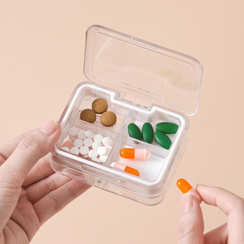 "Bärbar multifunktionell plastmedicinlåda i flera färger med skarpt blad och fuktsäker silikonring."