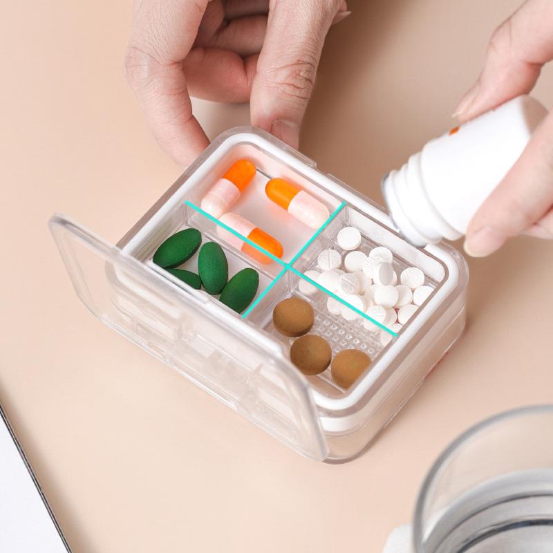"Bärbar multifunktionell plastmedicinlåda i flera färger med skarpt blad och fuktsäker silikonring."