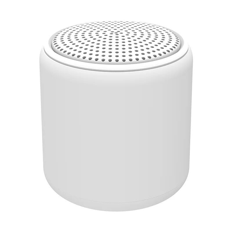 "Bärbar trådlös Bluetooth-högtalare i macaroon-färg med modern design, kompakt och lätt, perfekt för resor och hemmet."