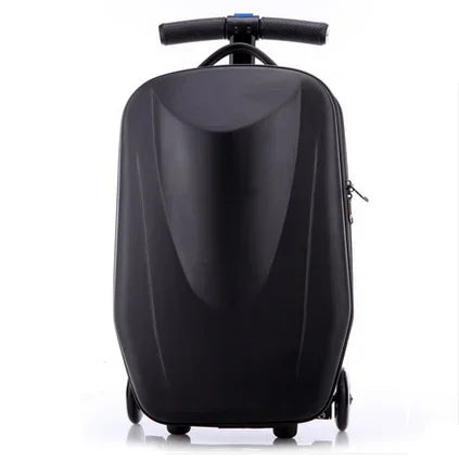 Kompakt scooter-kabinväska. Barnens handbagage, perfekt för lekfullt och enkelt resande.
