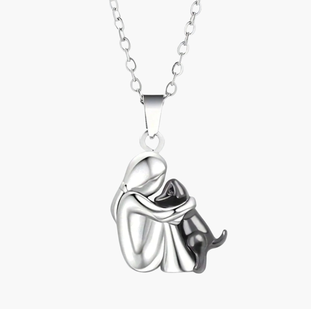 Symboliskt vänskapshalsband för barn, visar kärlek till hundar. En fin present till flicka eller pojke.