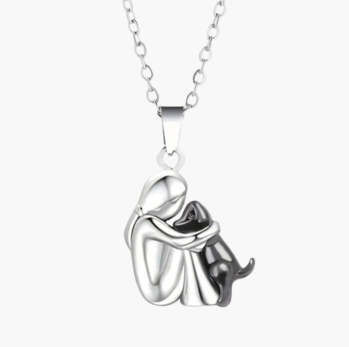 Symboliskt vänskapshalsband för barn, visar kärlek till hundar. En fin present till flicka eller pojke.