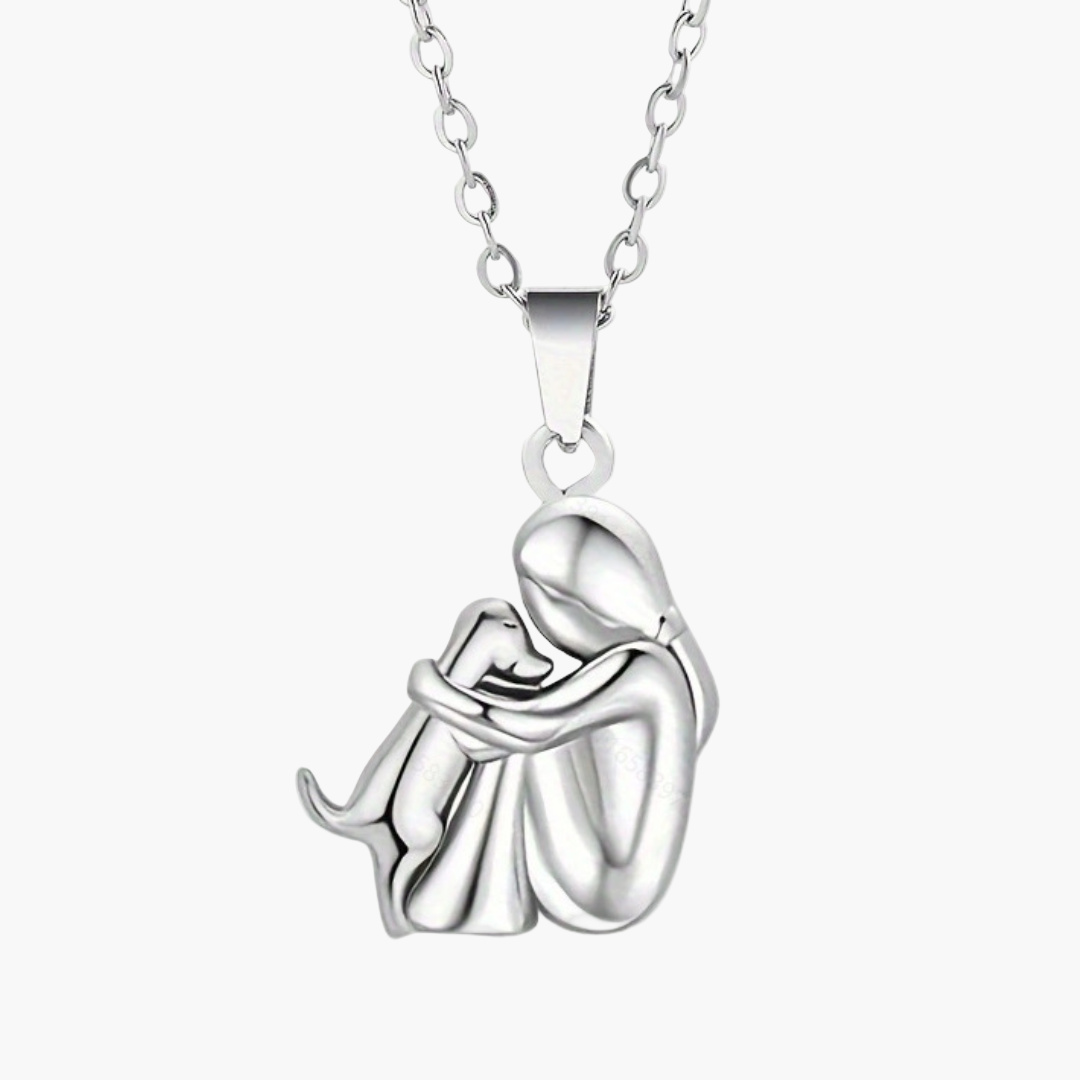 Lekfullt barnhalsband med hundsymbol, ett meningsfullt smycke för unga hundälskare. Utmärkt gåva.