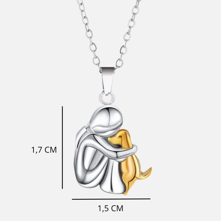 Unikt smycke för barn, detta hundälskare-halsband är en symbolisk vänskapspresent till flicka/pojke.