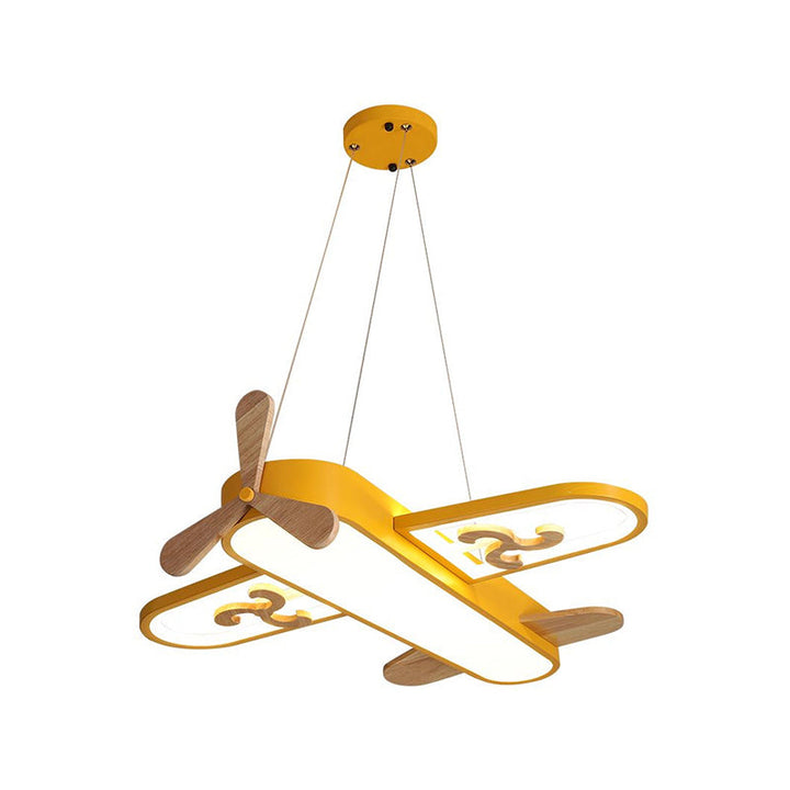 Barnlampa flygplan, 54cm LED taklampa.  Akryl, modern design.