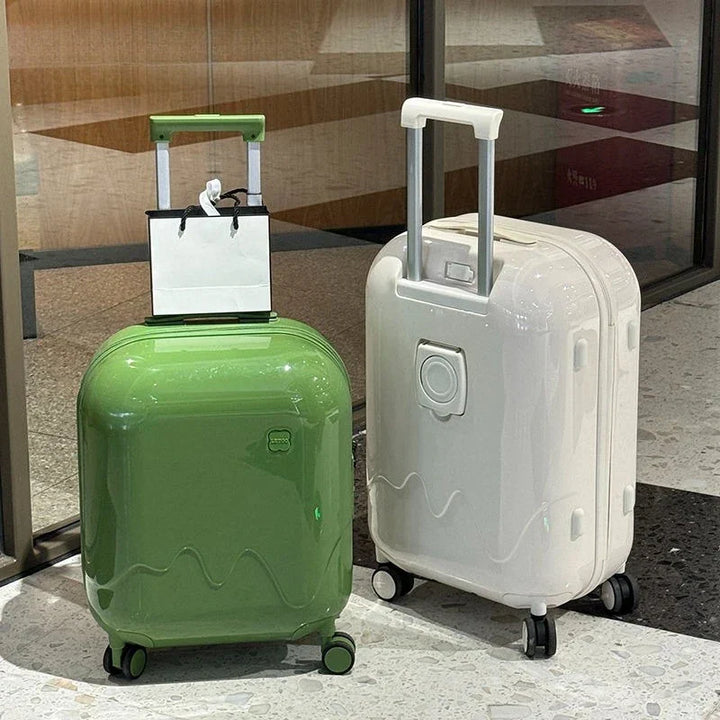 Robust grå barnresväska Sevilla med säkerhetslås. Idealiskt barnbagage och kabinväska för semesterresor.
