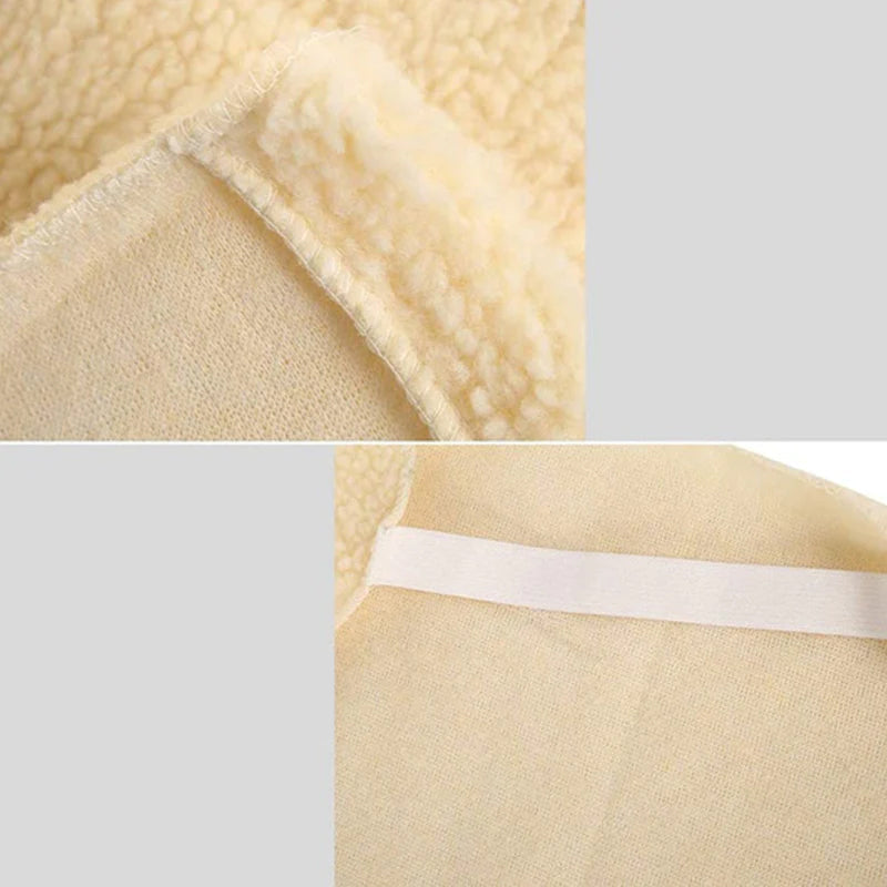 "Beige fleece vilstolsöverdrag med fickor, täcker hela stolen, skyddar mot fläckar, djurhår och spill, hem & inredning."