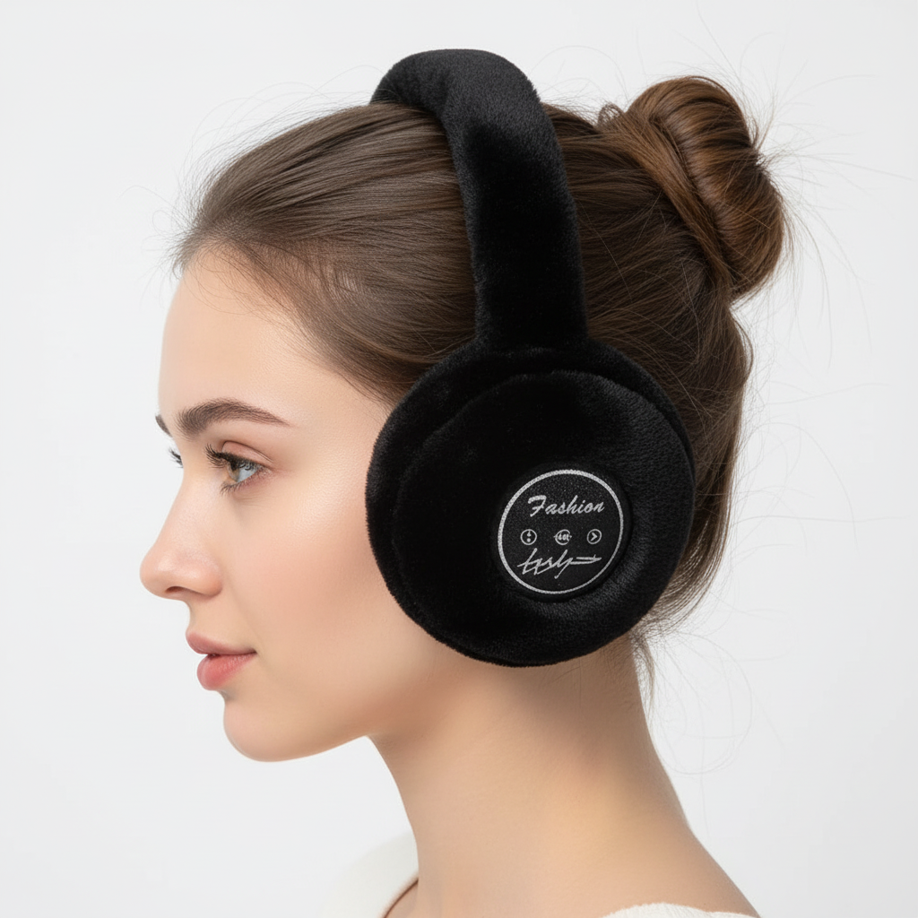 Vintervarma hörselkåpor med Bluetooth för vuxna. Ger ljudisolering och trådlös musikupplevelse.