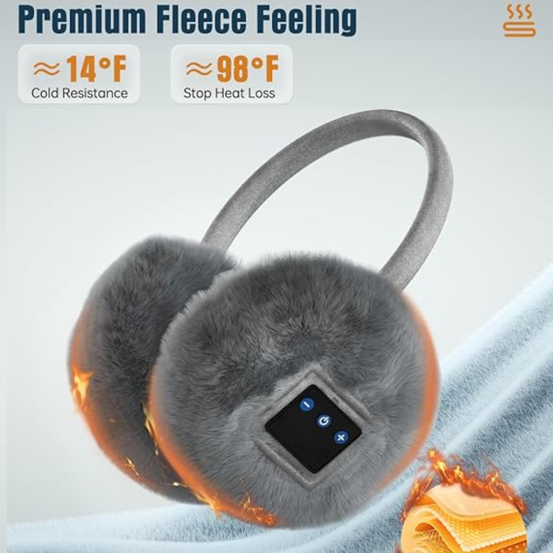 Mjuka Bluetooth hörlurar för vuxna. Ger värme och effektiv ljudisolering, perfekt för musik.