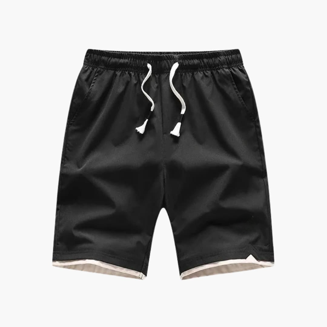 Bekväma herrshorts med elastisk midja och dragsko. Perfekta fritidsshorts för sommar och vardag, även i stora storlekar.