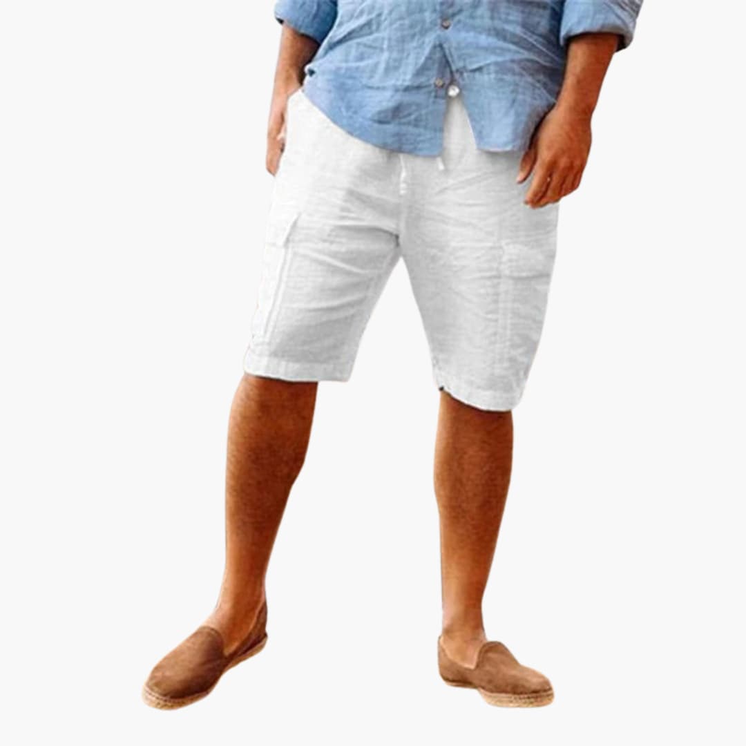 Bekväma herrshorts med praktiska fickor, dragkedja & knälång design. Perfekta sommar- & vardagsshorts för fritid.