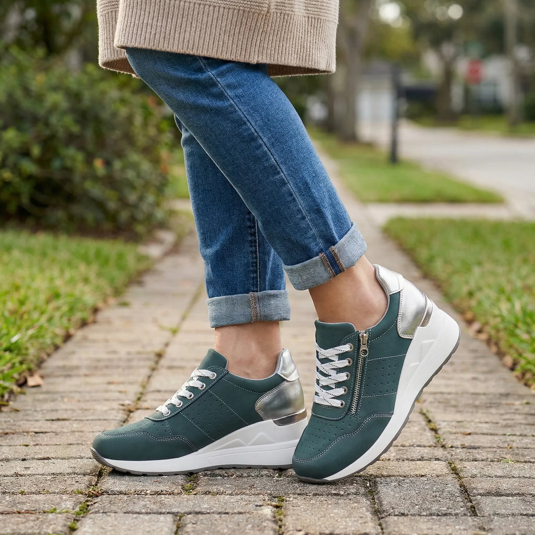 Bekväma ortopediska promenadskor för kvinnor med fotvänlig design och stötdämpning, modell Jasmine.