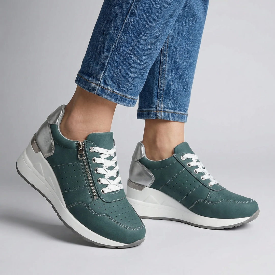 Ortopediska damsneakers Jasmine med hålfotsstöd och ergonomisk design för hälsosamma fötter.